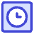 Square Clock Icon from Core Duo Set