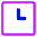 Square Clock Icon from Core Neon Set