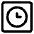 Square Clock Icon from Core Line Set