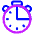 Stopwatch Quarter Icon from Plump Neon Set