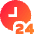 Time 24 Hours Icon from Sharp Gradient Set