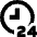Time 24 Hours Icon from Sharp Remix Set