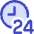 Time 24 Hours Icon from Core Duo Set