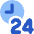 Time 24 Hours Icon from Core Flat Set