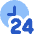 Time 24 Hours Icon from Core Flat Set