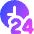 Time 24 Hours Icon from Core Gradient Set