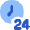 Time 24 Hours Icon from Flex Flat Set