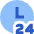 Time 24 Hours Icon from Sharp Flat Set