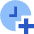 Time Add More Icon from Sharp Flat Set