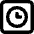 Time Clock Square Icon from Micro Line Set