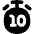 Timer 10 Seconds Icon from Flex Solid Set