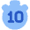 Timer 10 Seconds Icon from Plump Flat Set