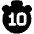 Timer 10 Seconds Icon from Plump Solid Set