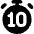 Timer 10 Seconds Icon from Core Solid Set