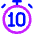 Timer 10 Seconds Icon from Core Neon Set