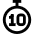 Timer 10 Seconds Icon from Sharp Line Set