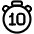 Timer 10 Seconds Icon from Plump Line Set