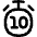 Timer 10 Seconds Icon from Flex Line Set
