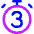 Timer 3 Seconds Icon from Core Neon Set