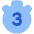 Timer 3 Seconds Icon from Plump Flat Set