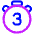 Timer 3 Seconds Icon from Plump Neon Set
