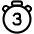 Timer 3 Seconds Icon from Plump Line Set