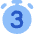 Timer 3 Seconds Icon from Core Flat Set