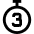 Timer 3 Seconds Icon from Sharp Line Set