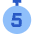 Timer 5 Seconds Icon from Sharp Flat Set