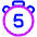 Timer 5 Seconds Icon from Plump Neon Set
