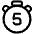 Timer 5 Seconds Icon from Plump Line Set