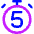 Timer 5 Seconds Icon from Core Neon Set