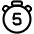 Timer 5 Seconds Icon from Plump Line Set