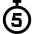 Timer 5 Seconds Icon from Sharp Line Set