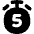 Timer 5 Seconds Icon from Flex Solid Set