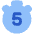 Timer 5 Seconds Icon from Plump Flat Set