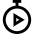 Timer Play Start Icon from Sharp Line Set
