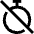 Timer Stopwatch Off Disabled Icon from Sharp Line Set