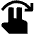 Gesture Double Finger Swipe Horizontal Right Hand Icon from Nova Solid Set