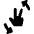 Gesture Two Finger Flip Left Icon from Ultimate Bold Set