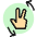 Gesture Two Finger Flip Left Icon from Ultimate Colors Set