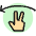 Gesture Two Fingers Swipe Left Icon from Ultimate Colors Set