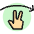 Gesture Two Fingers Swipe Right Icon from Ultimate Colors Set