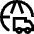 International Shipment Icon from Sharp Line Set