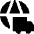 International Shipment Icon from Sharp Solid Set