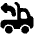 Transfer Truck Unload Icon from Plump Solid Set
