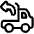 Transfer Truck Unload Icon from Plump Line Set