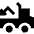 Transfer Truck Unload Icon from Sharp Solid Set