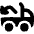 Transfer Truck Unload Icon from Flex Solid Set
