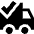 Transfer Van Check Icon from Sharp Solid Set